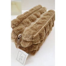 Load image into Gallery viewer, Faux Fur Quilted Make-Up Bag
