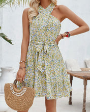 Load image into Gallery viewer, Flower Fields Halter Neck Dress
