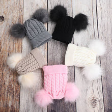 Load image into Gallery viewer, Baby / Toddler Solid Pompon Kintted Beanie Hat
