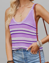 Load image into Gallery viewer, Shades of Purple Crocheted Tank Top
