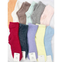 Load image into Gallery viewer, Solid Plush Assorted Colors Cozy Socks
