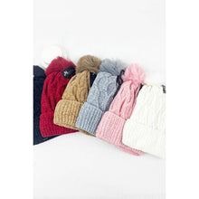 Load image into Gallery viewer, Winter Beanie Double Layer Hat with Pompom
