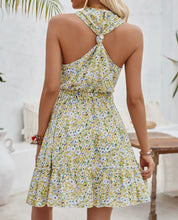 Load image into Gallery viewer, Flower Fields Halter Neck Dress
