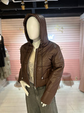 Load image into Gallery viewer, Trendsetter Faux Leather Puffer Jacket
