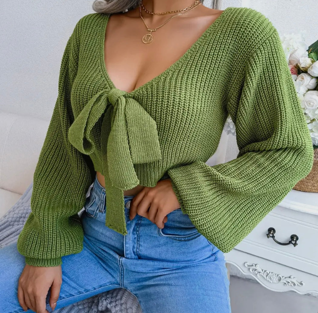 Mistletoe Kisses Cropped Sweater