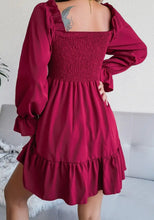 Load image into Gallery viewer, Holiday Sweetheart Frill Sleeve Dress
