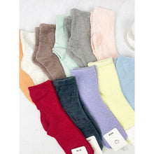 Load image into Gallery viewer, Solid Plush Assorted Colors Cozy Socks
