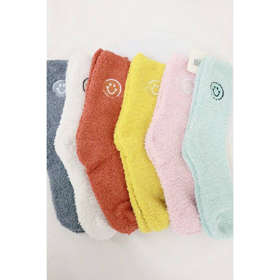 Plush Cozy Smile Socks