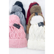 Load image into Gallery viewer, Winter Beanie Double Layer Hat with Pompom
