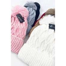 Load image into Gallery viewer, Winter Beanie Double Layer Hat with Pompom
