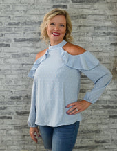 Load image into Gallery viewer, Dream On Cold Shoulder Blouse
