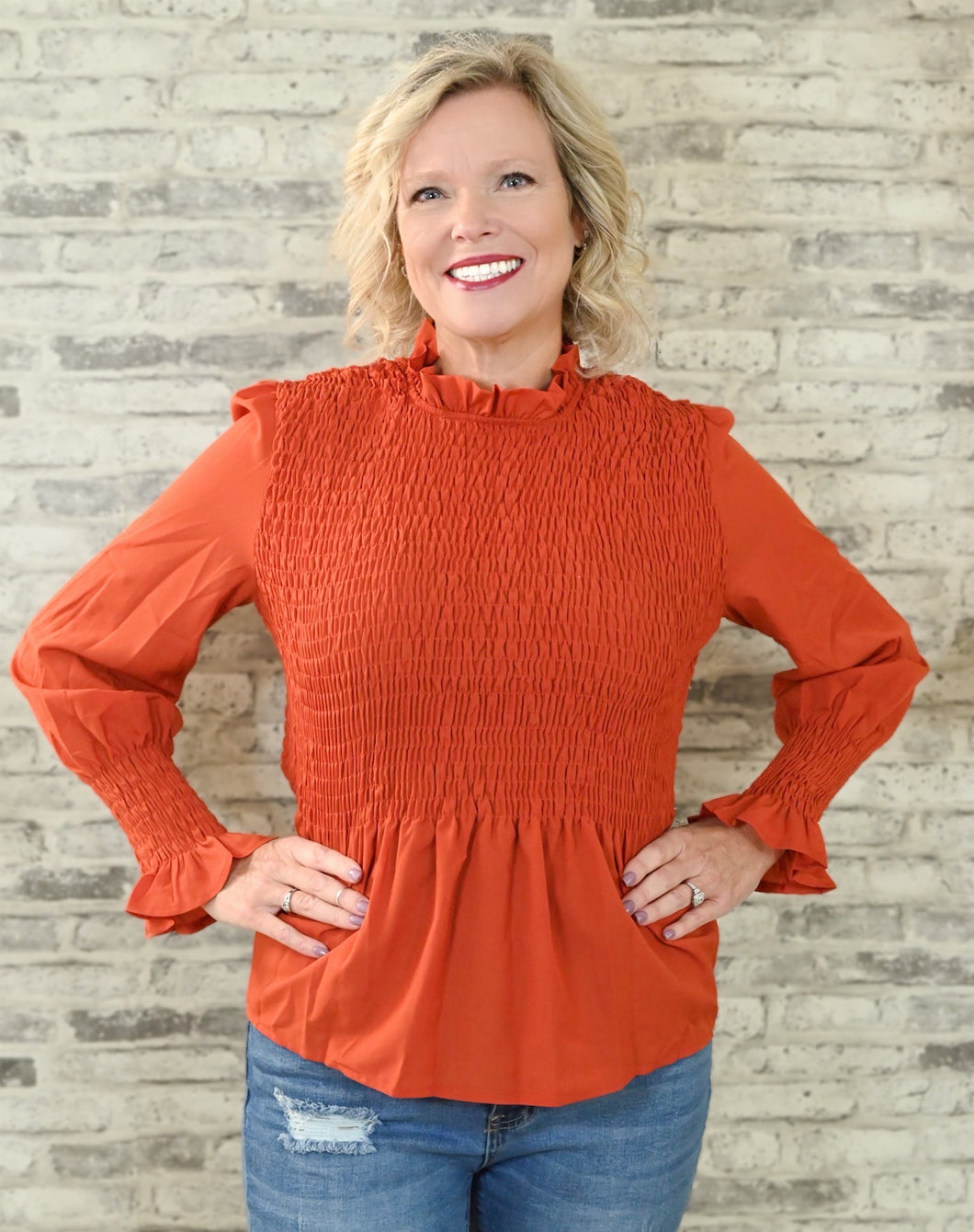 Fall Inspo Smocked Top