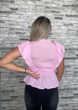 Load image into Gallery viewer, Perfectly Pink Babydoll Blouse
