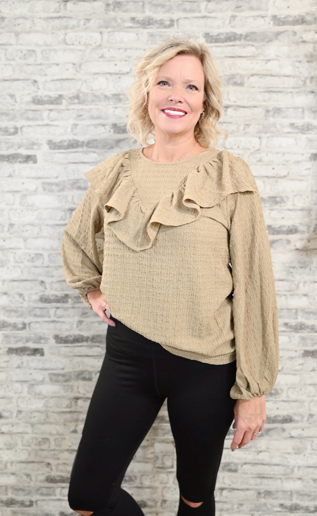 Styled in Taupe Blouse