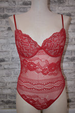 Load image into Gallery viewer, Body Language Lace Teddy - Red
