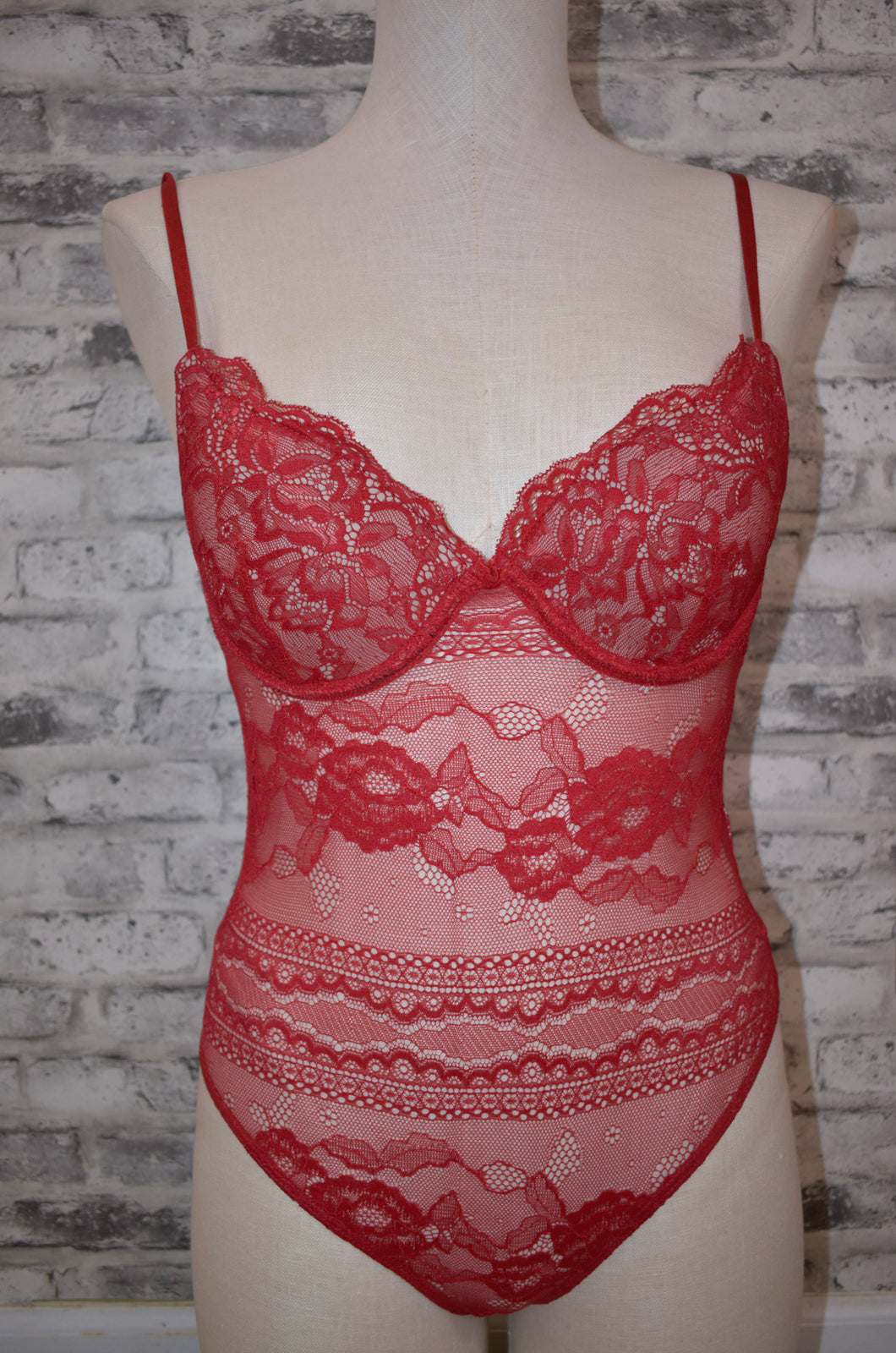 Body Language Lace Teddy - Red