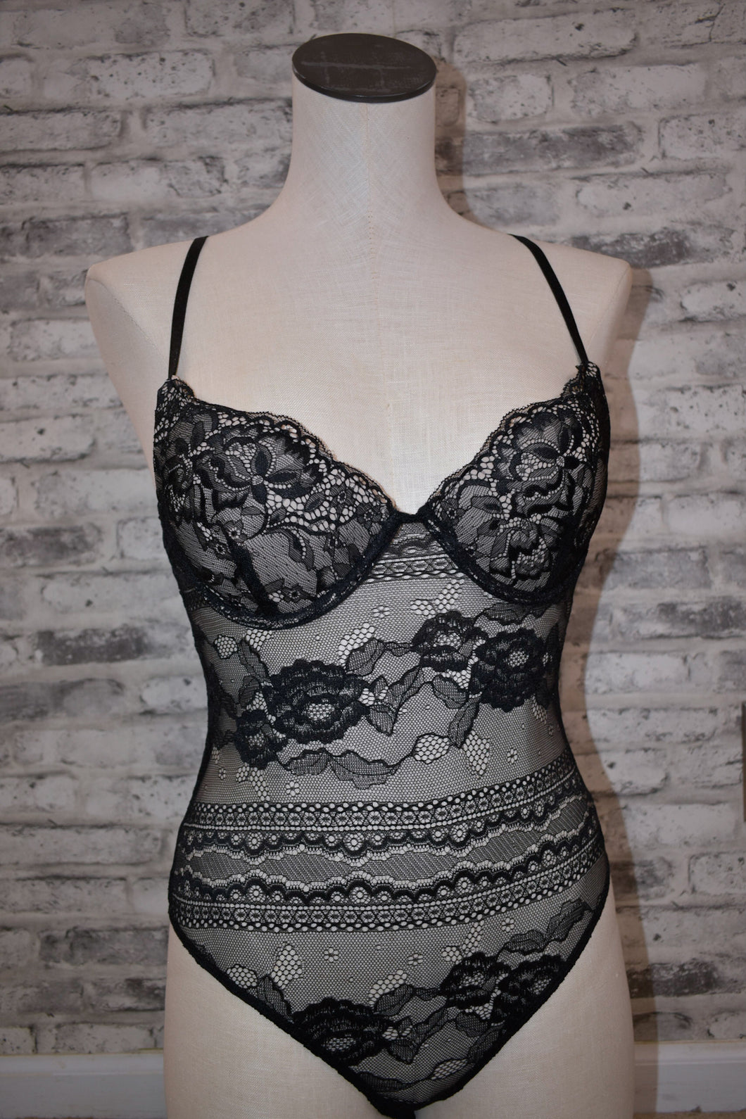 Body Language Lace Teddy - Black