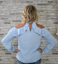 Load image into Gallery viewer, Dream On Cold Shoulder Blouse
