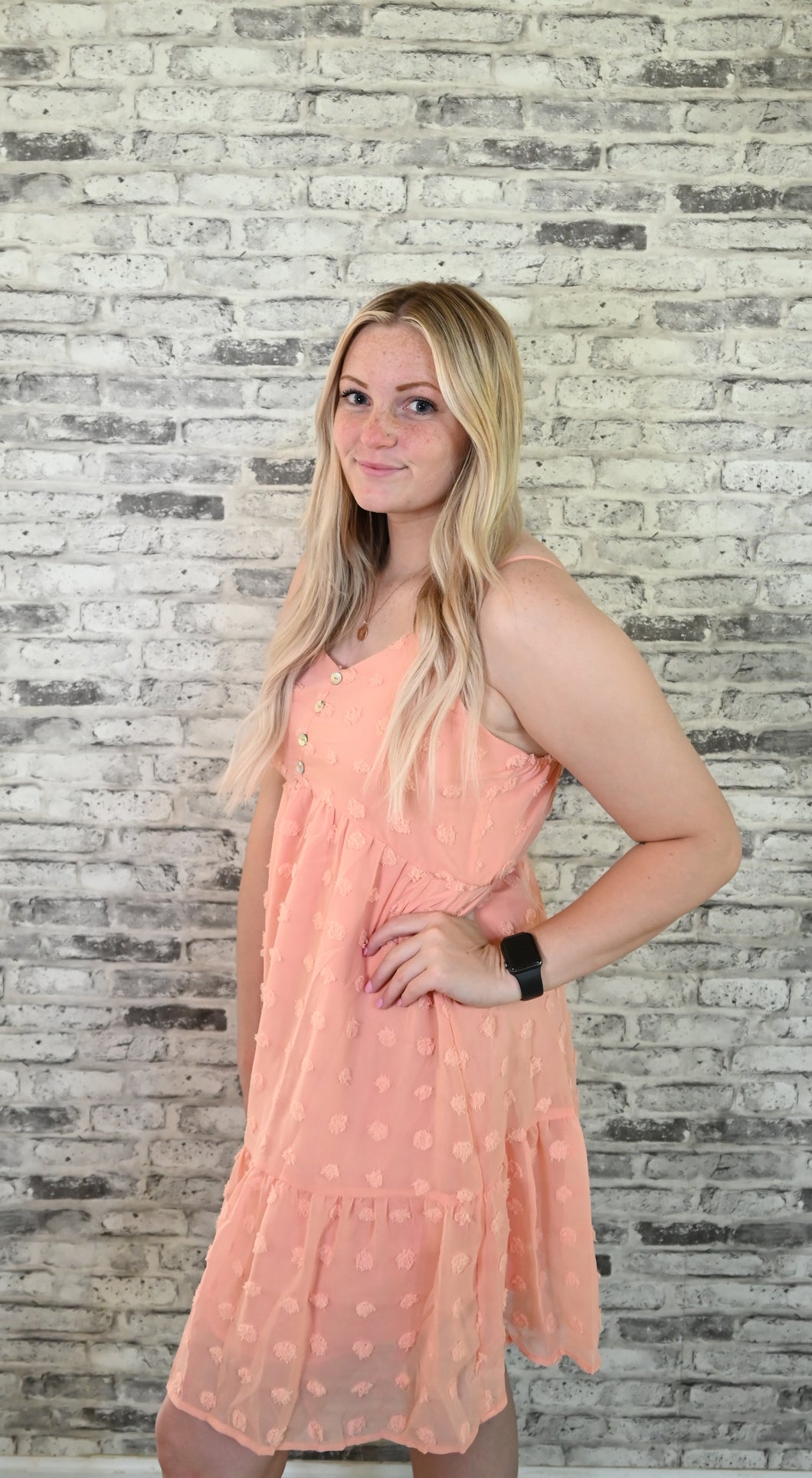 Dots of Fun Coral Dress